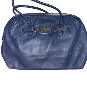Michael Kors Blue Leather Double-Handle Tote